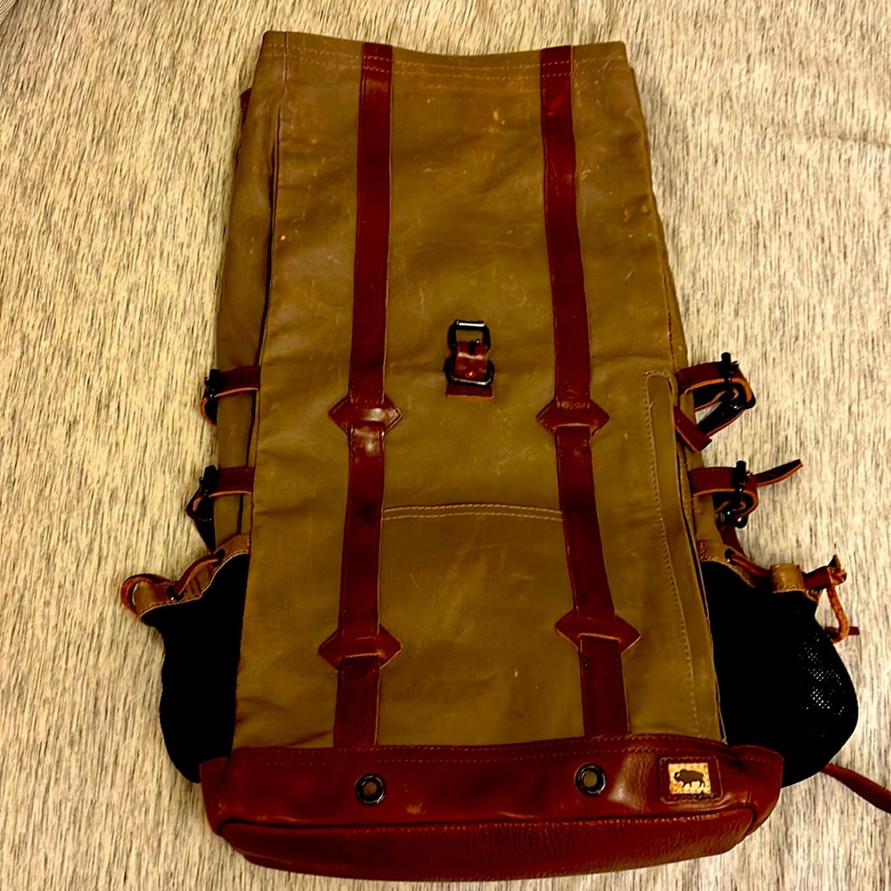 Buffalo Jackson Waxed Canvas Rolltop Bag.